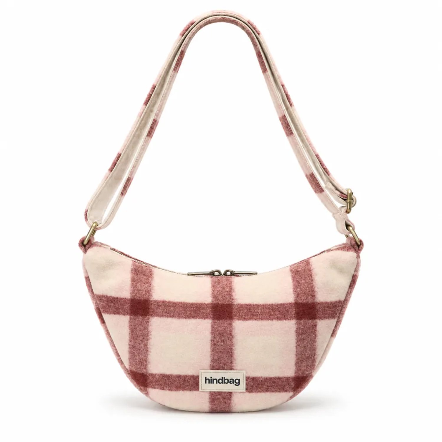 Hindbag heuptas Andrea tartan roze