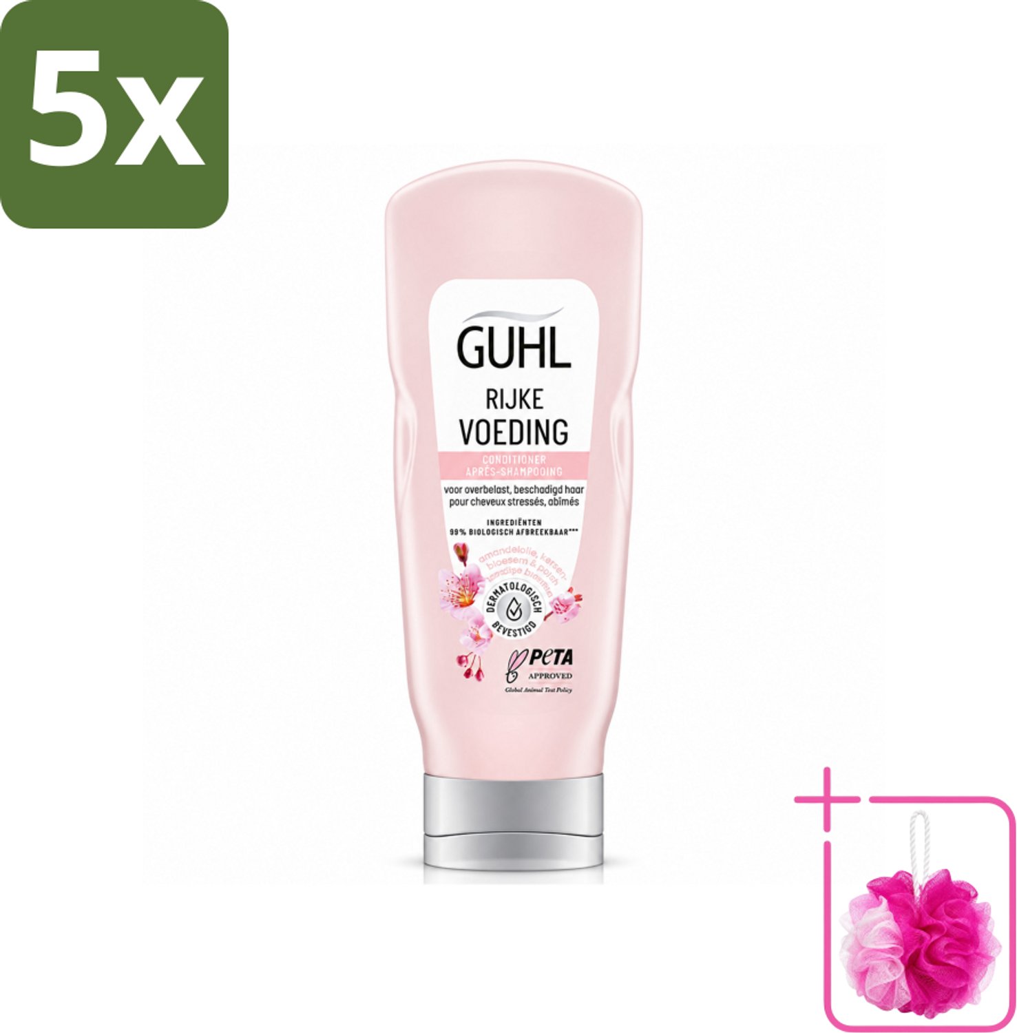 5 x Guhl - Conditioner - Rijke Voeding - 200 ml - Bulkverpakking - Voeding haar - Douchemop - Herstel haar