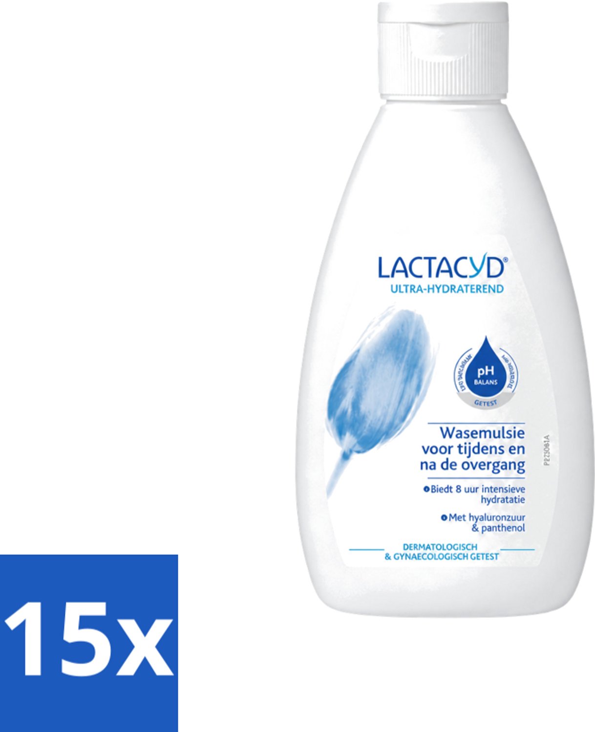 15 x Lactacyd – Ultra Hydraterend – Voor tijdens en na de overgang – 200 ml - Voordeelverpakking - 15 stuks