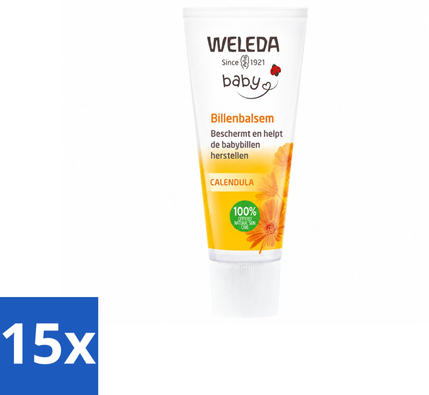 15 x WELEDA - Billenbalsem - Baby Calendula - 30 ml - Voordeelverpakking - 15 stuks