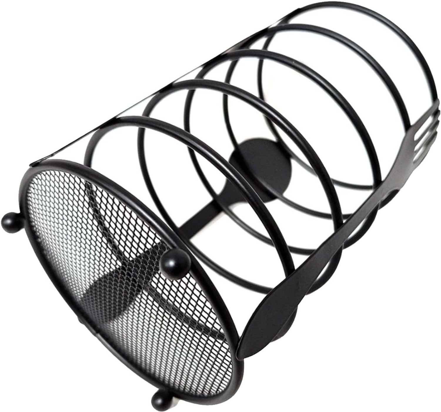 Kookgereihouder Droogrek, Matzwart voor Thuis, op Kantoor of Ambachtelijk Gereedschap, Grote Ronde Schotelorganizer, Houder voor Kookgerei, Droogrek voor (Ronde gebruiksvoorwerphouder)