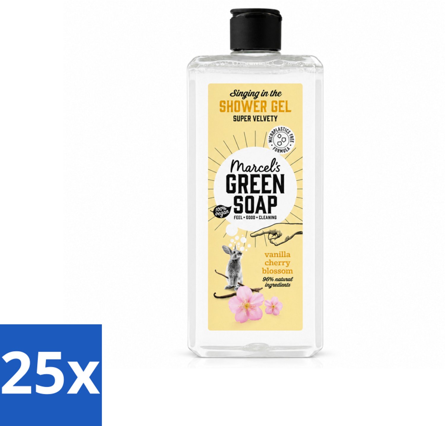 25 x Marcel's Green Soap - Douchegel - Vanille & Kersenbloesem - Verzorgend & zacht - 300 ml - Voordeelverpakking - 25 stuks