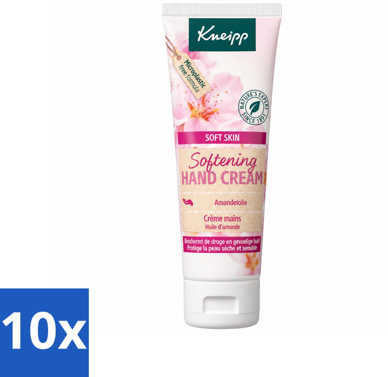10 x Kneipp - Handcrème - Soft Skin - Amandelbloesem - 75 ml - Voordeelverpakking - 10 stuks