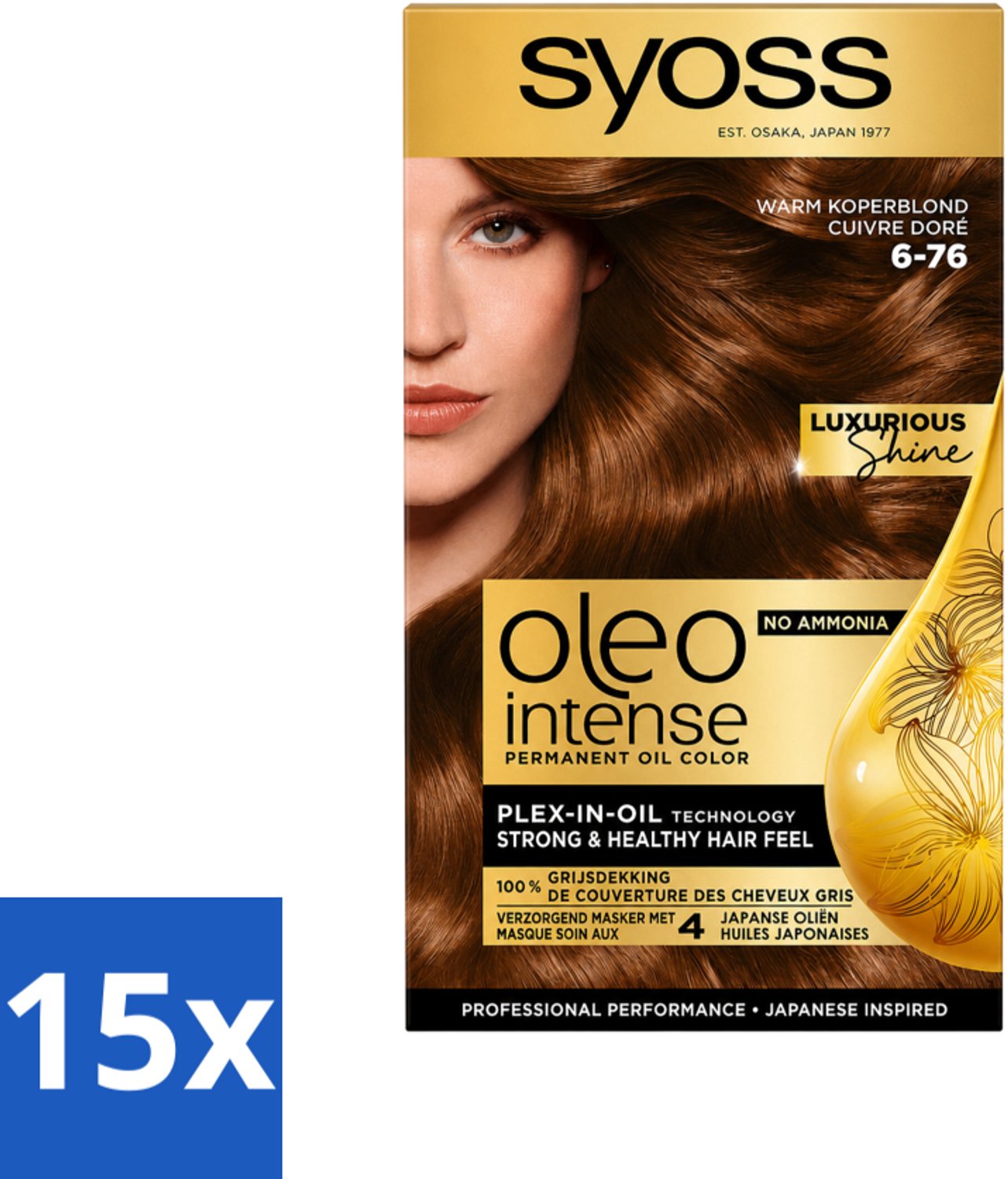 Syoss Oleo Intense - Haarverf - 6-76 - Warm Koperblond - 115ml x 15