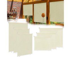 Verduisteringsrolgordijn voor buiten, verticale zonwering, inkijkbescherming, waterdicht, balkonrolgordijn voor balkon, terras, 140 x 240 cm