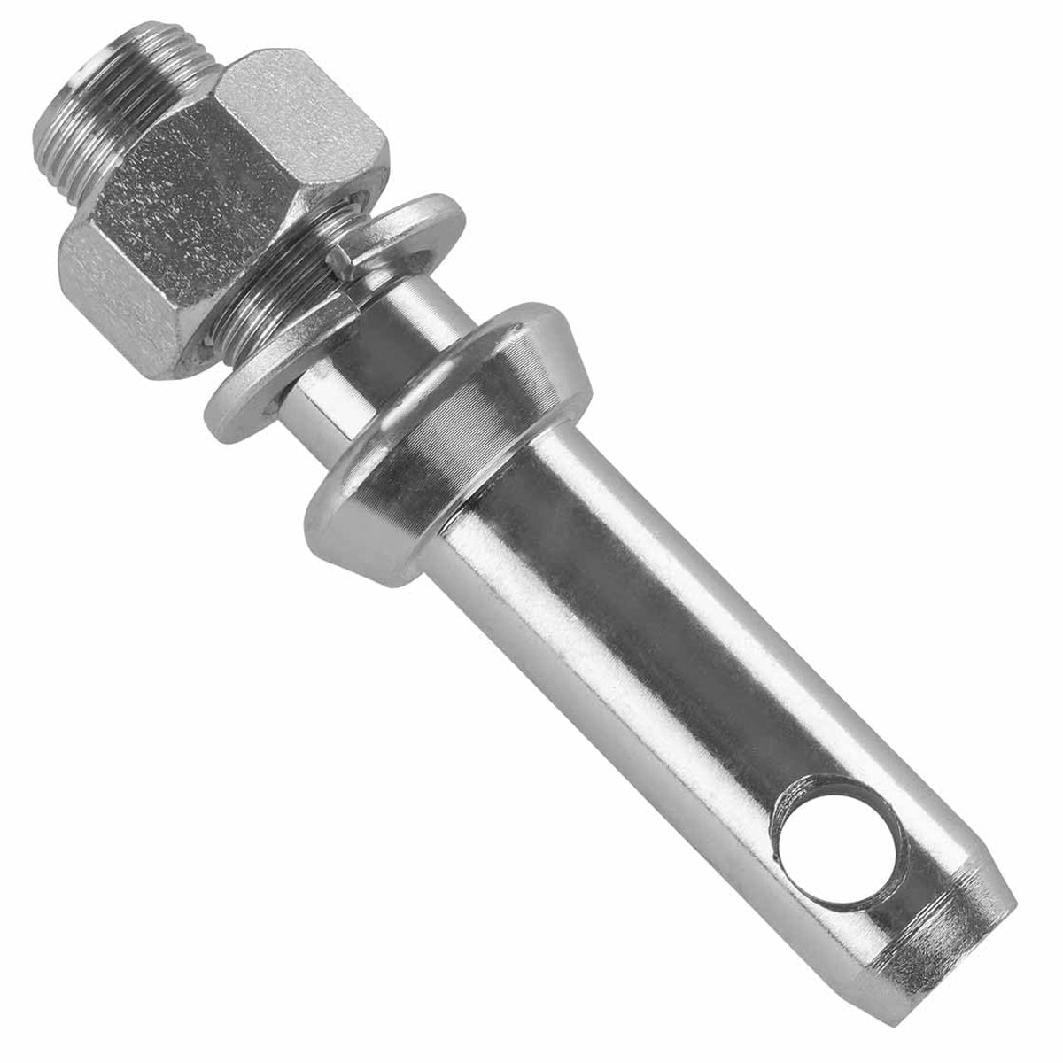 Apparaatbout categorie 2-2, Ø 28-28 mm, M22x1,5 schroefdraad, galvanisch verzinkt, gehard staal, voor driepuntsbevestiging