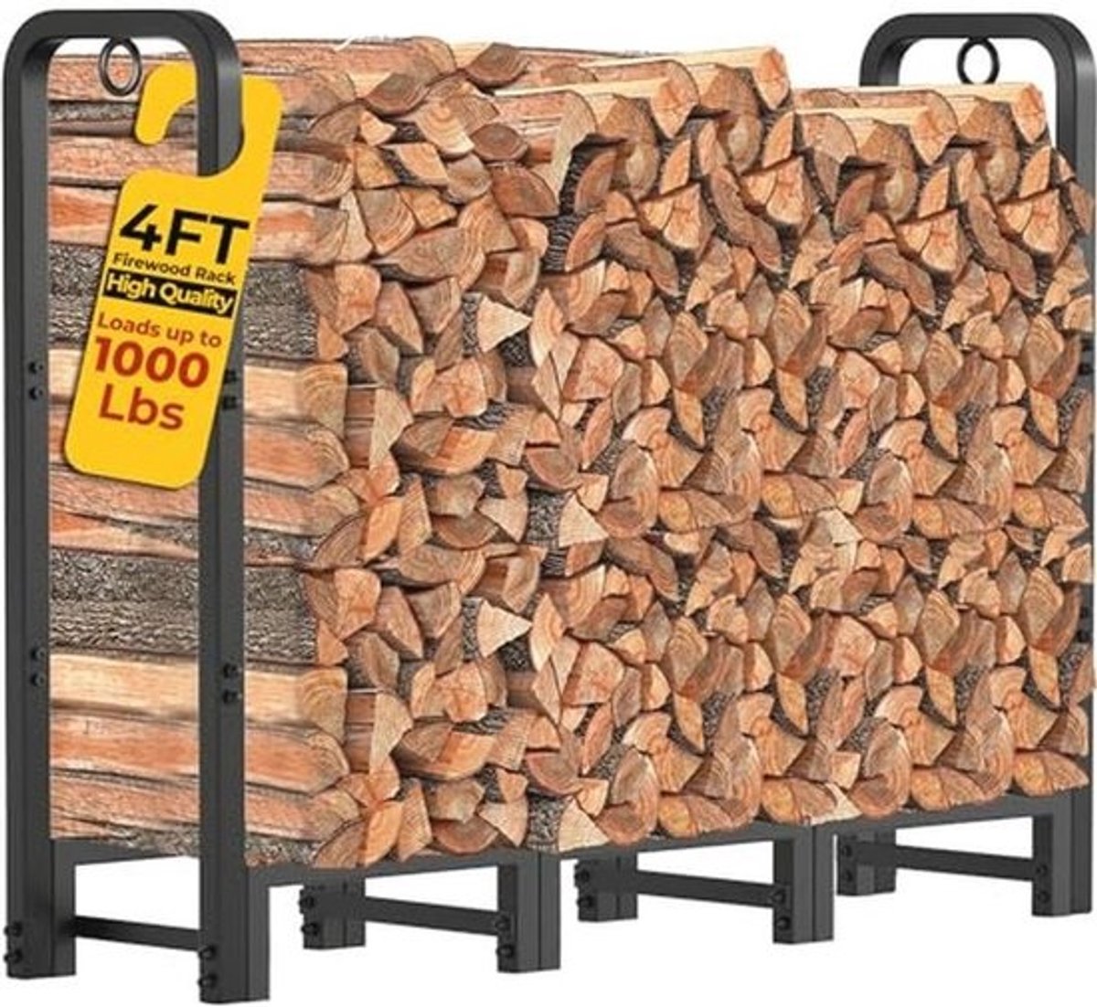 Outdoor Hout Rack voor Open Haard en Vuurplaats - 4ft