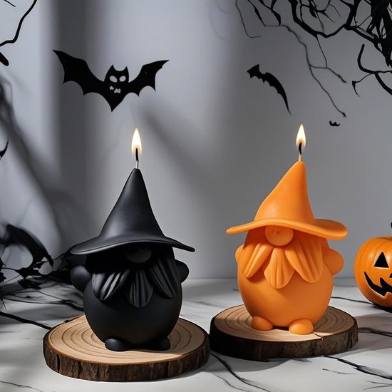 2 stuks siliconen vormen, gietvormen, pompoen, 3D siliconen vorm, pompoen met geest, kaarsvormen om te gieten, siliconen vormen, kaarsen, pompoen, gietvormen, siliconen, Halloween, kaarsen, gietvorm — afbeelding 4