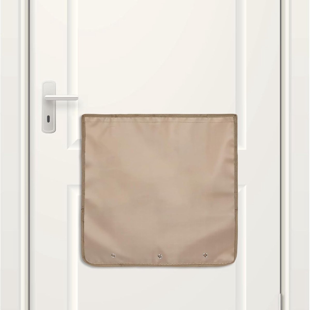 Brievenbusvanger, brievensleufafdekking voor deur, 50 × 50 cm, postvanger, geen boren, hondveilige brievenbushouder, postvangzak voor brieven en kleine pakketten (bruin)