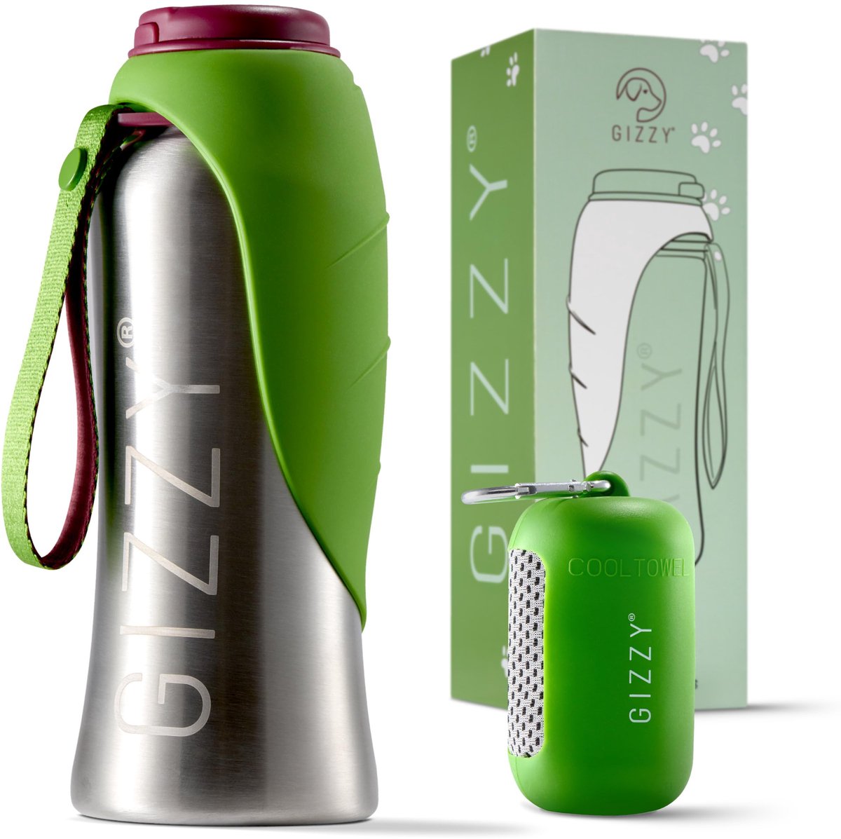 Drinkfles voor honden 500ml - roestvrij staal - lekvrij - ideaal voor onderweg - ShopVlot