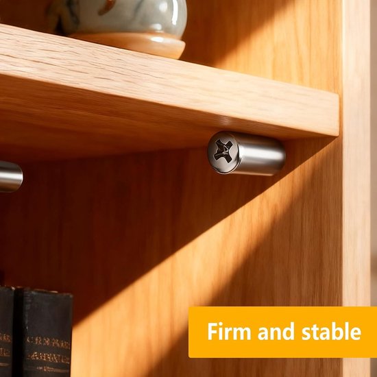 Set van 30 Planksteunen, Schroefstopper 7 mm, Ideaal voor Boekenkasten, Meubels en Kasten (Zwart) — afbeelding 4