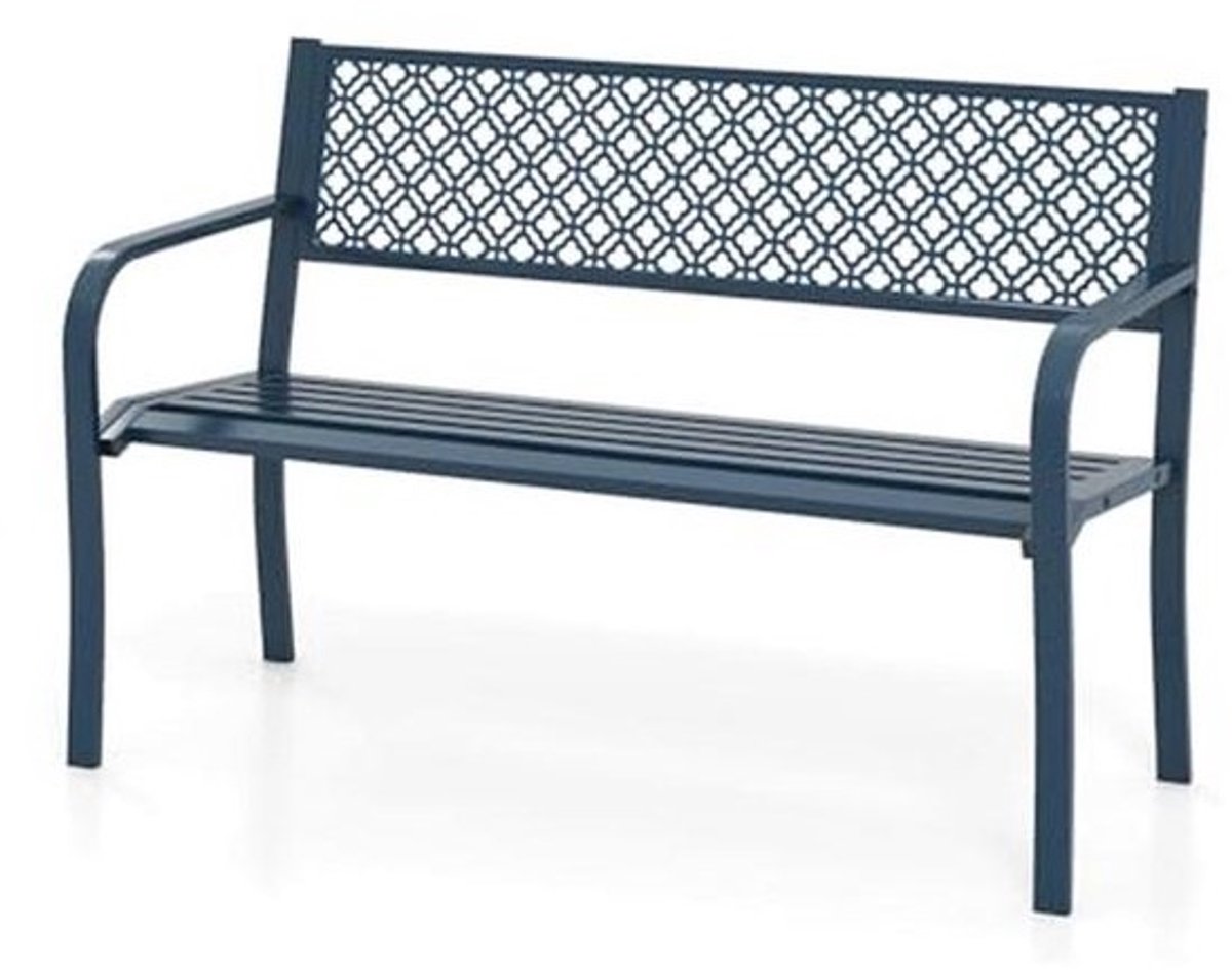 Tuinbank van ijzer 2-3-zits met ergonomische rugleuning en armleuningen - Klassiek design voor terras en tuin