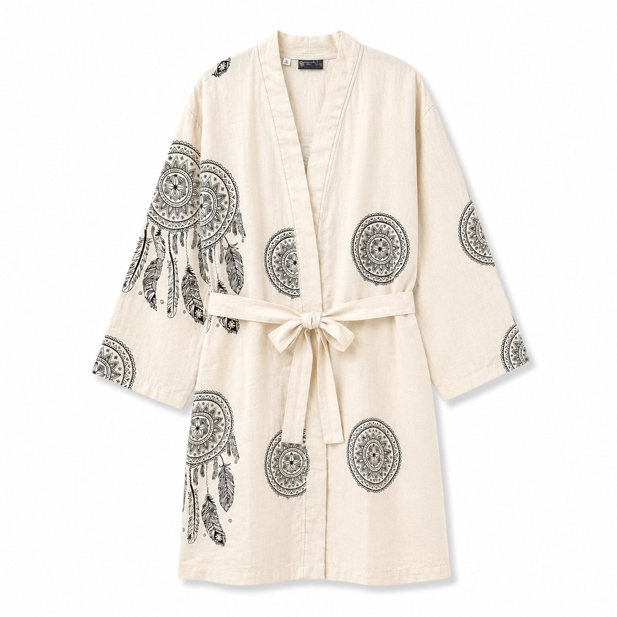 Bambu Mousseline Badjas met Sjaalkraag – 100% Katoen – Zeer Absorberend – Lange Pasvorm – Zacht en Comfortabel –