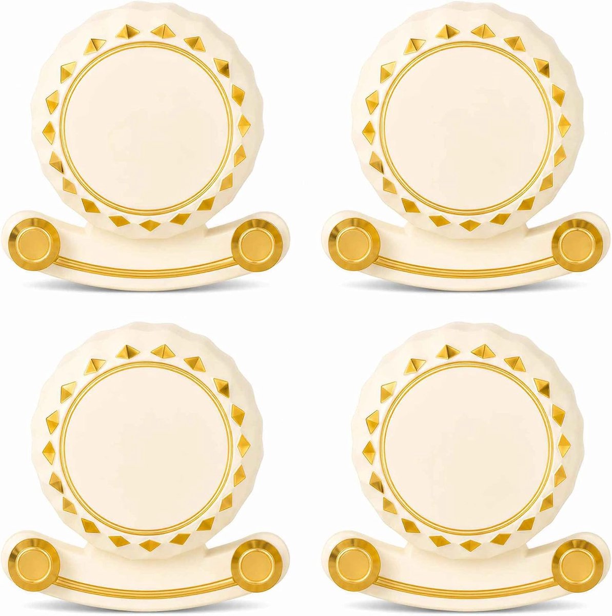 4 Stuks Zelfklevende Magnetische Haken, Organizer Zonder Boren, Goud