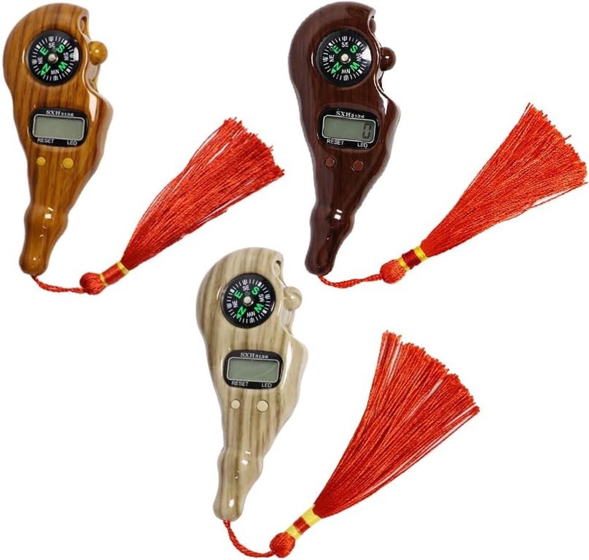 Digitale Telmachine voor Gebedskralen - 3 Stuks, LED Verlichting, Kompas, Ideaal voor Meditatie en Moslimgebed