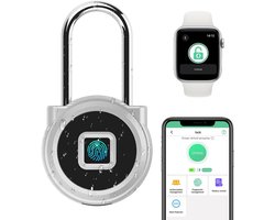 ELinkSmart Lang hangslot met vingerafdruk, 45 mm lange beugel