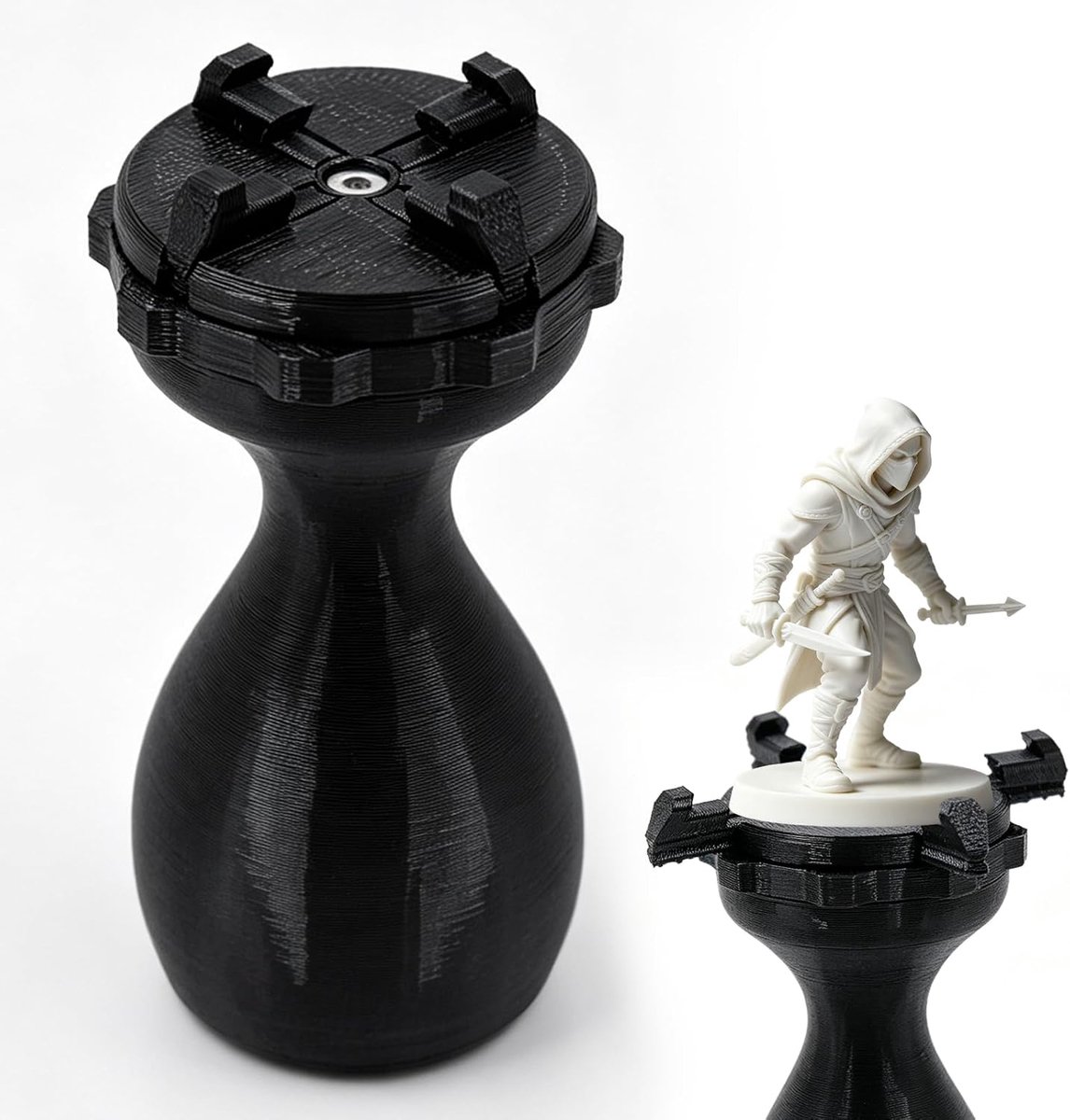 Zwart schilderij handvat voor miniaturen, Warhammer schilderhouder voor miniaturen schaalmodel, fantasie beeldjes accessoires