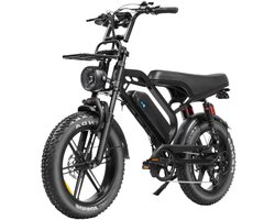 Ebikekopen.com V20 Pro - NIEUWSTE MODEL VAN 2027 - Fatbike - Rijklaar - Hydraulische remmen - Incl. Slot - Donkergrijs - Kettingbeschermer - Voetensteuntje - Straatlegaal - Ebike - Elektrische Fiets - Met Accessoires - QmWheel