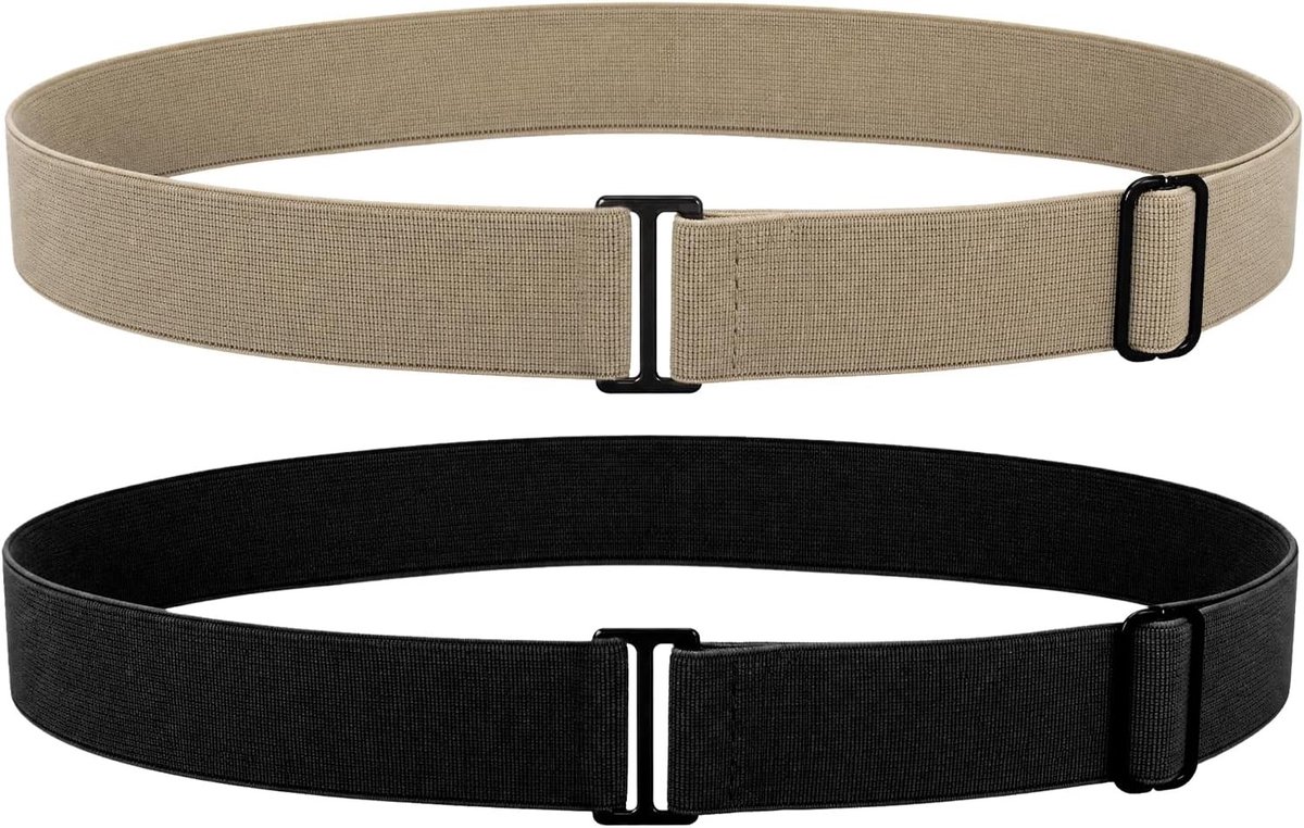 Verstelbare elastische riem voor dames met platte gesp, ideaal voor casual en sportieve outfits
