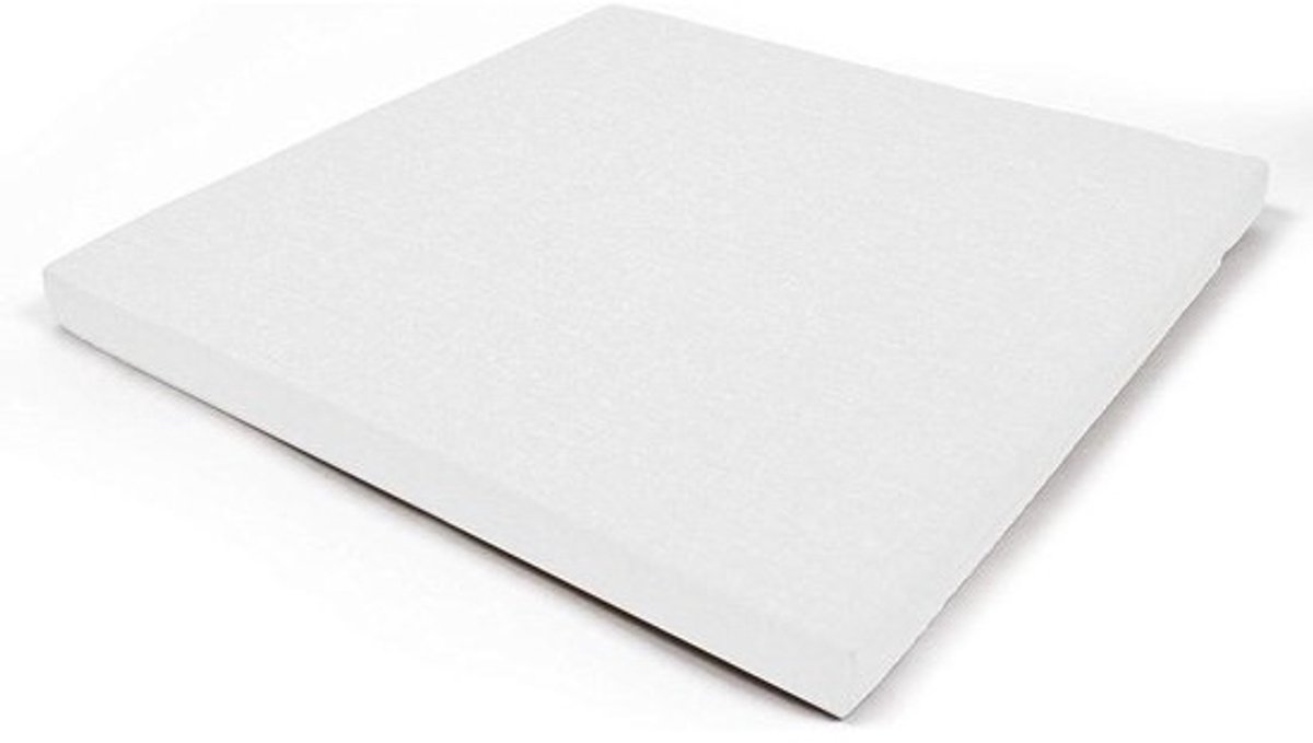 Zitkussens Set - Stoelkussens Vierkant - Comfortabel Zitten - Afneembare Overtrek - 35x35x3 cm - Wit