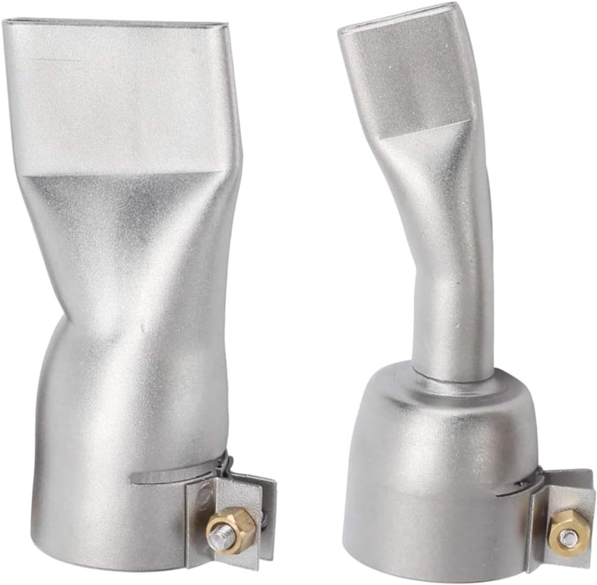 2 stuks roestvrij staal platte brede mond lasmondstuk, 20 mm/40 mm platte mond hete lucht pistool buisvormige laspistool mondstuk tips voor diameter 32 mm lassen warmtepistool, voor lassen PP PVC