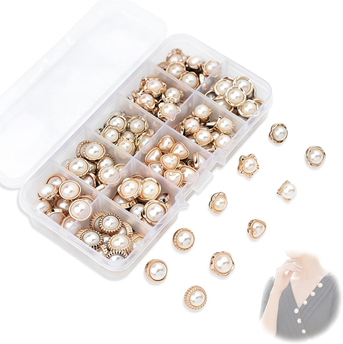 Knopen naaien, 10 stijlen, kleine knopen voor vrouwen en meisjes, kleding, muts, jean, mantel, hemd, doe-het-zelf decoratie, jurk, trui (10-12 mm)