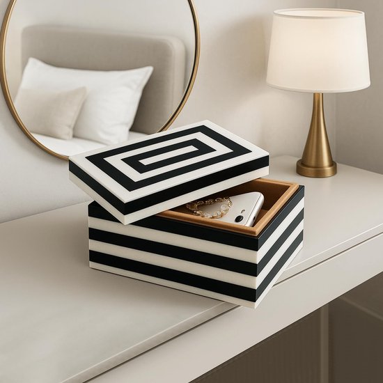 Home Concentrics Collectie Opbergorganizer Decoratieve Doos Multifunctioneel Gift, 6x4,5x4 Inch — afbeelding 5