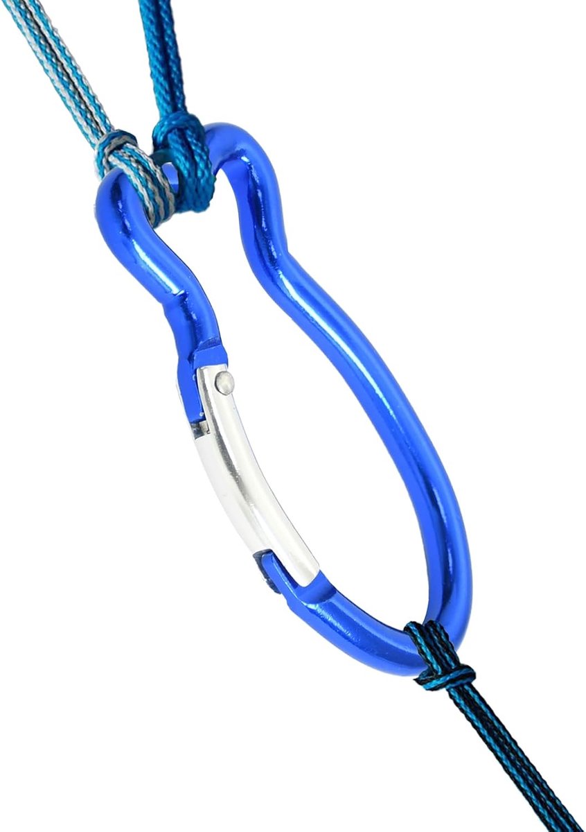 12 stuks blauwe visvormige aluminium legering kleine karabijnhaak clips, mini karabijnhaak clip set voor buiten, rugzak, sleutelhanger, lichtgewicht en duurzaam