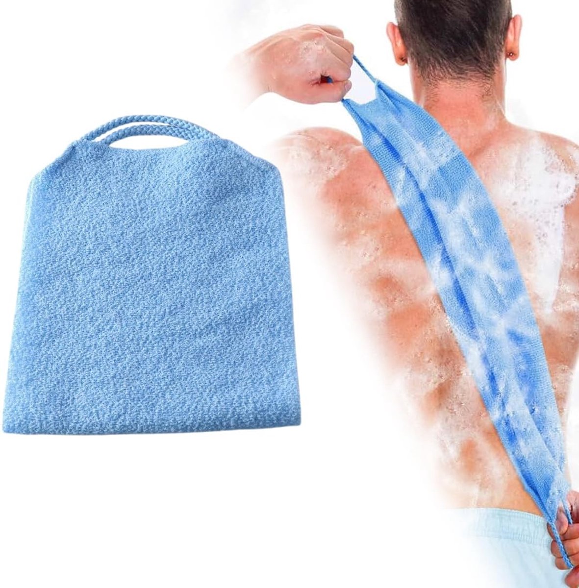 Scrubdoek voor mannen en vrouwen, zachte en ruwe scrub voor de gevoelige en ruwe huid, voor lichaamsreiniging en massage