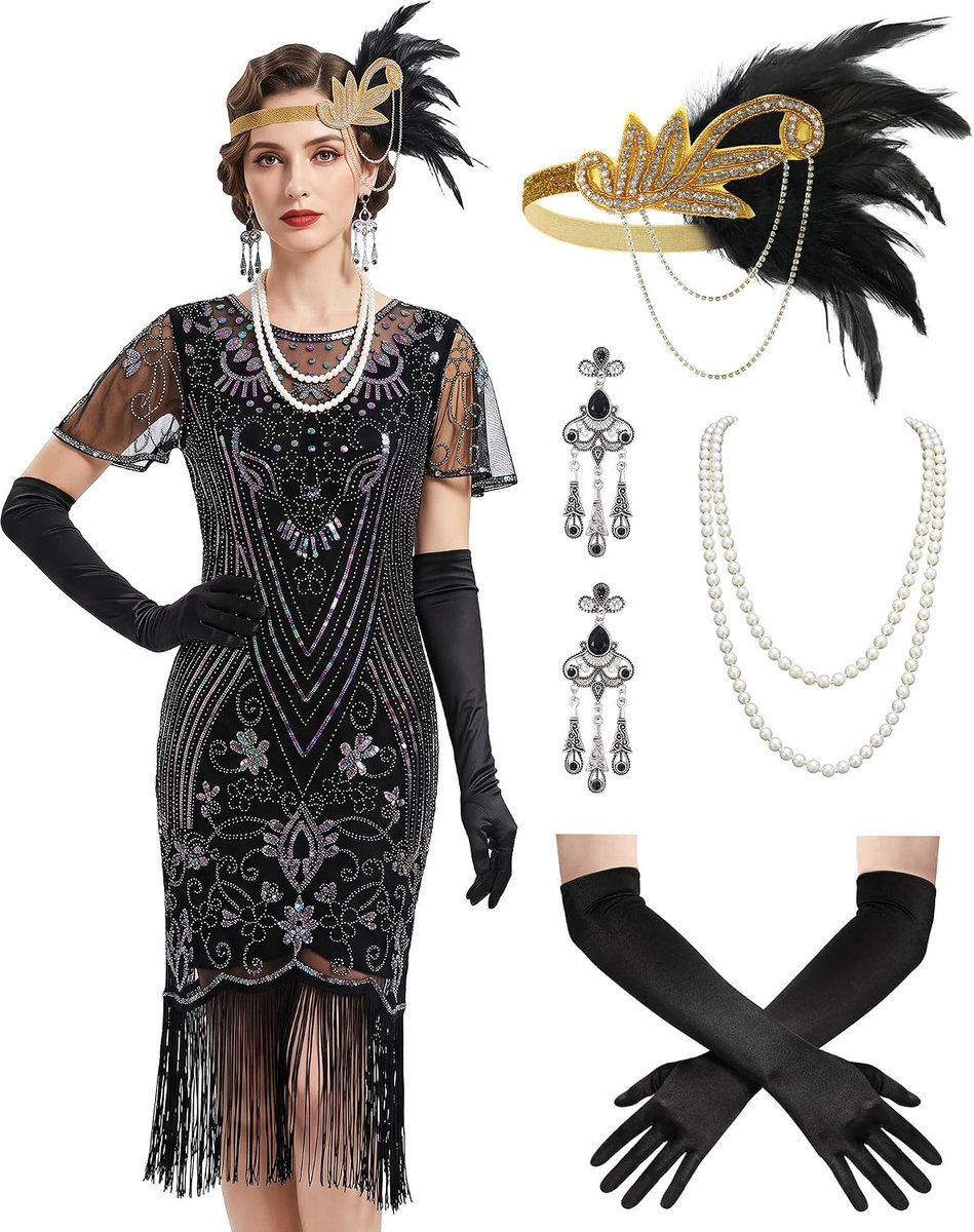 20-kostuum voor dames, Gatsby-jurk voor dames