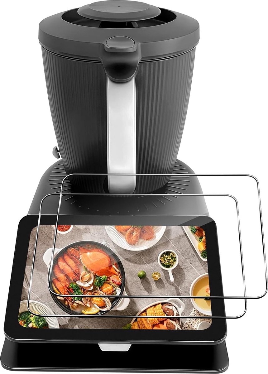 Displaybeschermfolie voor Vorwerk Thermomix TM7, gehard glas, 2 stuks, hardheidsgraad 9H, HD, krasbestendig, gehard glas