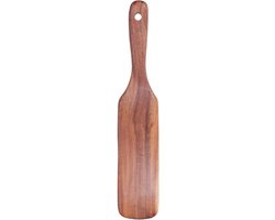 Spurtle, lange steel frituren spatel biefstuk schop spurtle servies keuken kookgerei gereedschap voor huishoudelijk bakken, koken (29 x 5,5 cm) — afbeelding 5