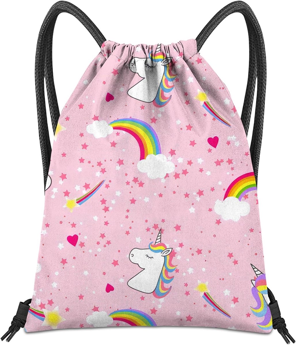 Trekkoord Rugzak voor String Bag Waterdichte Leuke Sport Strand Zwemmen Reizen (13 "× 17")