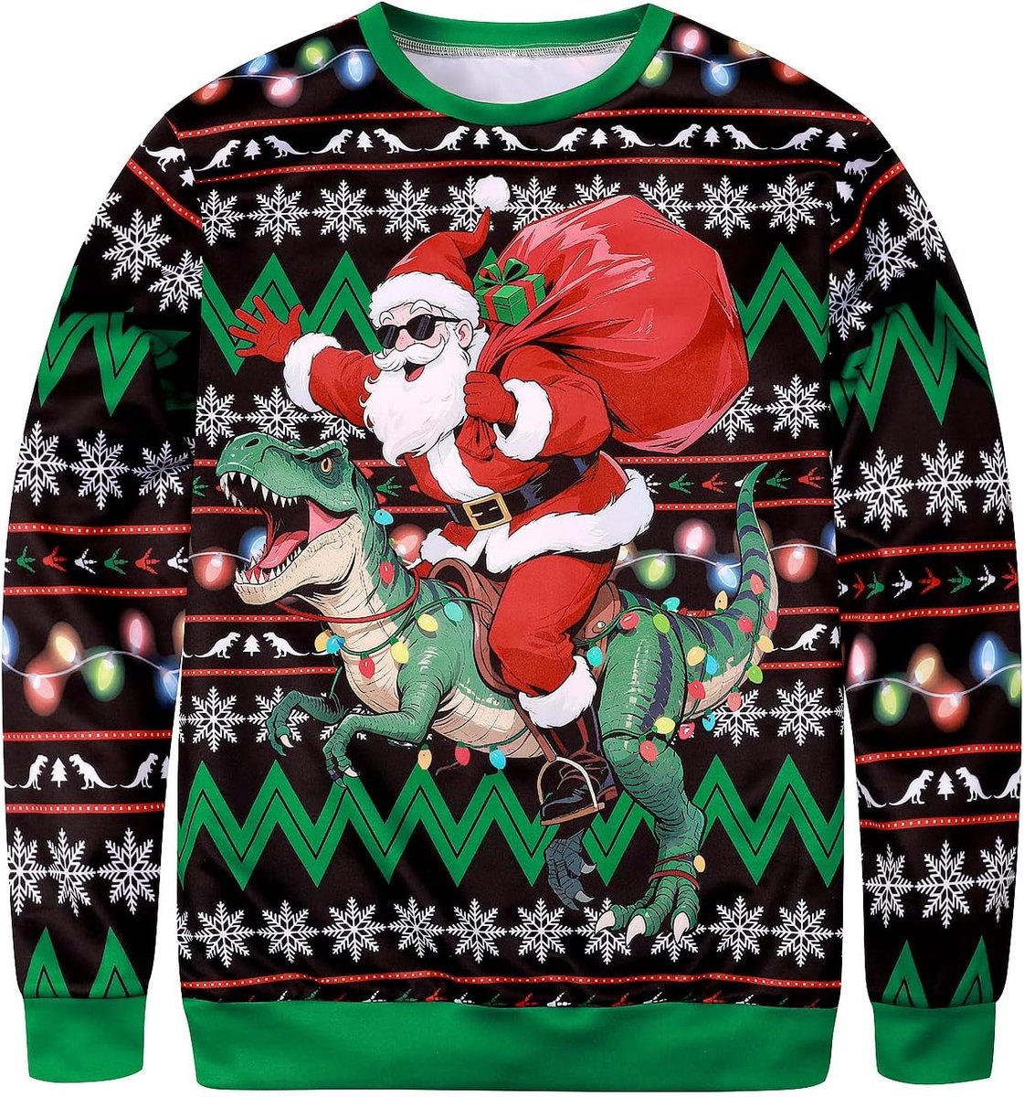Lelijke Kerstmis Sweatshirt 3D afgedrukt lange mouwen Xmas truien