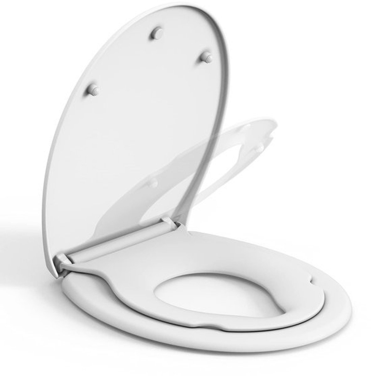Toiletbril met Kinderzitje - Softclose & Quick-Release - Voor het Gezin - Wit