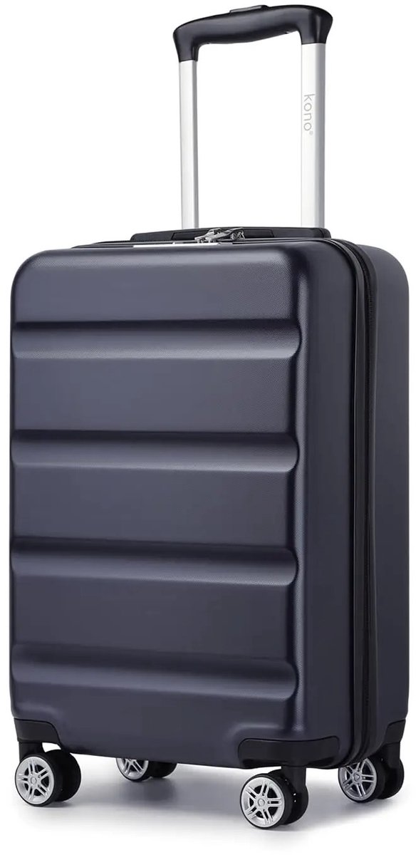 Zerova Handbagage Koffer 55cm - Reiskoffer met wielen - Handbagage - Lichtgewicht - Cijferslot - Trolley - 35x22x55cm - Blauw