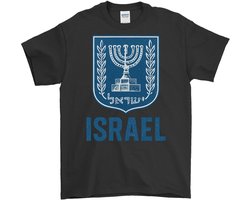 Israël Shirt – Israël Embleem met Menora – Unisex T-Shirt voor Dames & Heren – Origineel Cadeau