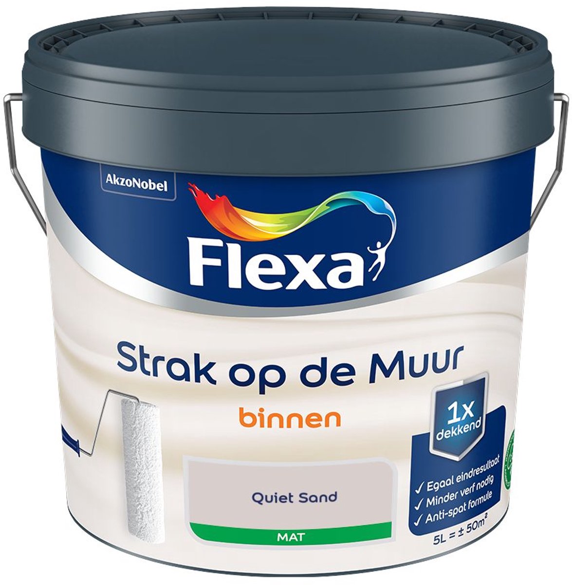 Flexa - Strak Op De Muur Binnen Mat - Quiet Sand - 5 L - Kleur Van Het Jaar 2027