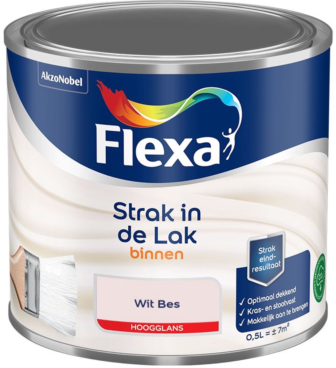 Flexa - Strak In De Lak Binnenlak Hoogglans - Wit Bes - Mengverf - 500 Ml