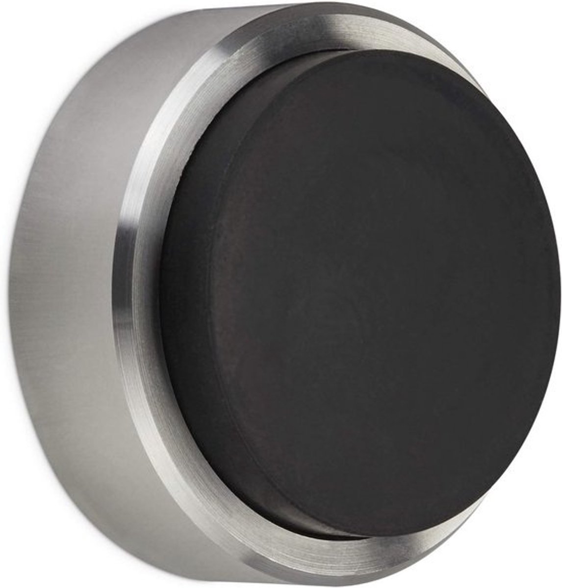 Moderne deurstopper van roestvrij staal 15,5 mm hoogte Ø 40 mm