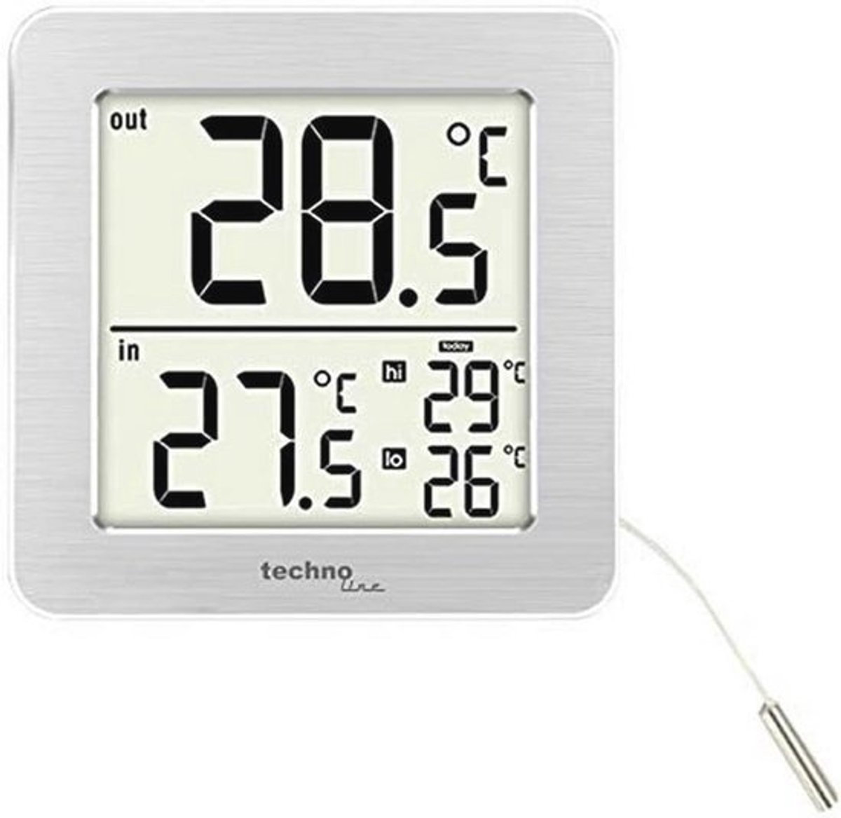 Digitaal kantoor thermomter met kabelsonde
