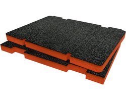 Foam Inzetpakket compatibel met Toughbuilt StackTech gereedschapskist | Snij- en pelschuim voor het organiseren van gereedschapskisten (oranje, 30 mm)