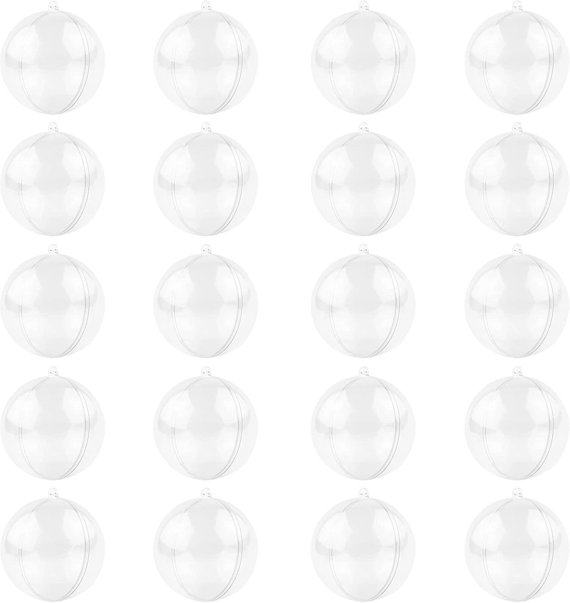 Kerstballen Transparante 6 cm, Kunststof Kerstballen Invulbare, Acrylballen Doe-het-zelf Kerstballen voor Bruiloft Kerst Home Feest Decor