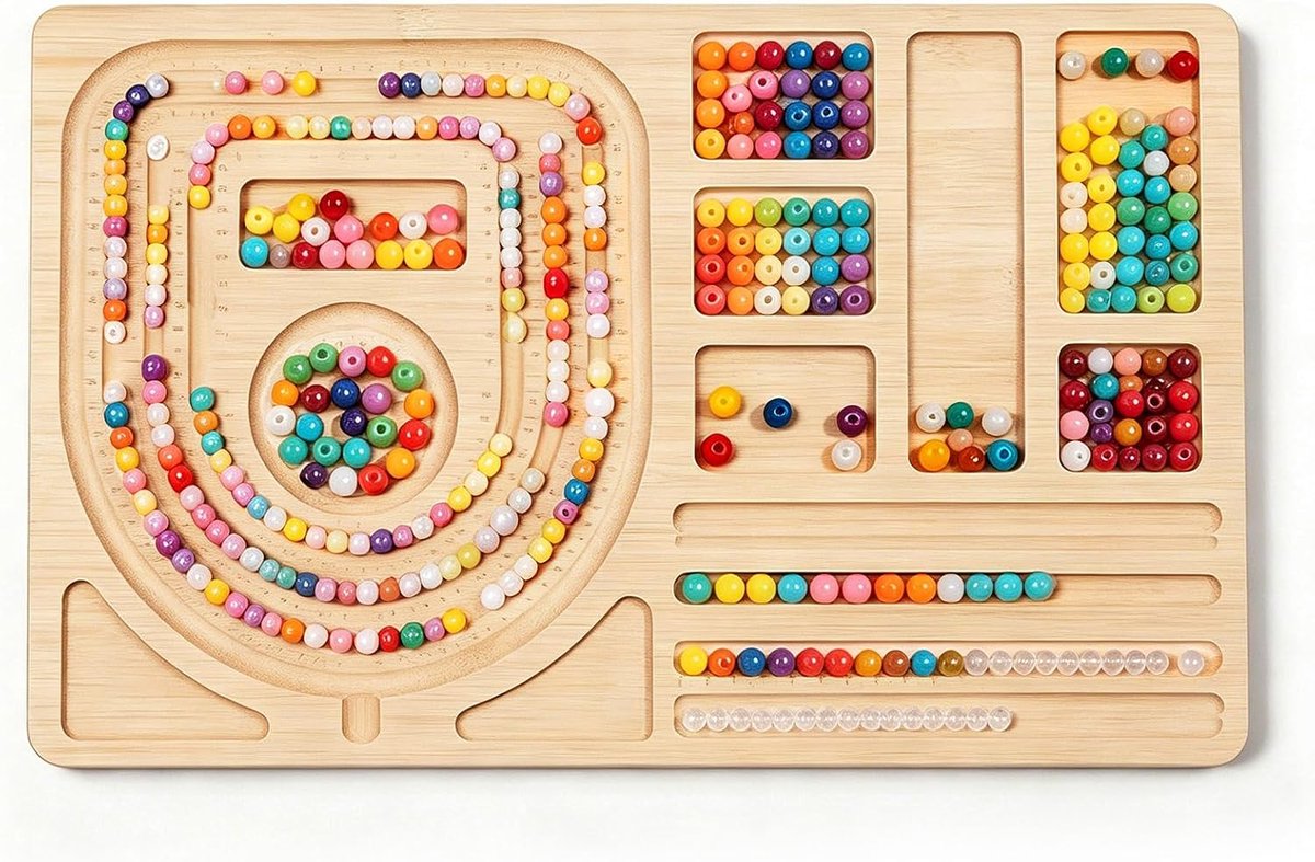 kralenbord, 44 x 27,5 cm, kralenplanken voor het maken van sieraden, kralen dienblad van hout voor armbanden, halskettingen, kralen en armbanden