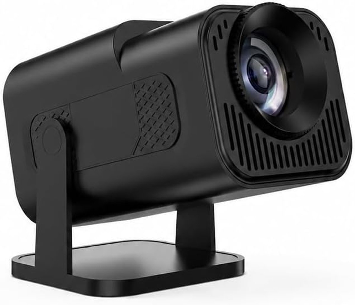 draagbare HD 1080P thuisbioscoopprojector met HDMI/USB-kabelaansluiting, handmatige focus, 180° verstelbare standaard, compatibel met laptop, afstandsbediening, slaapkamer