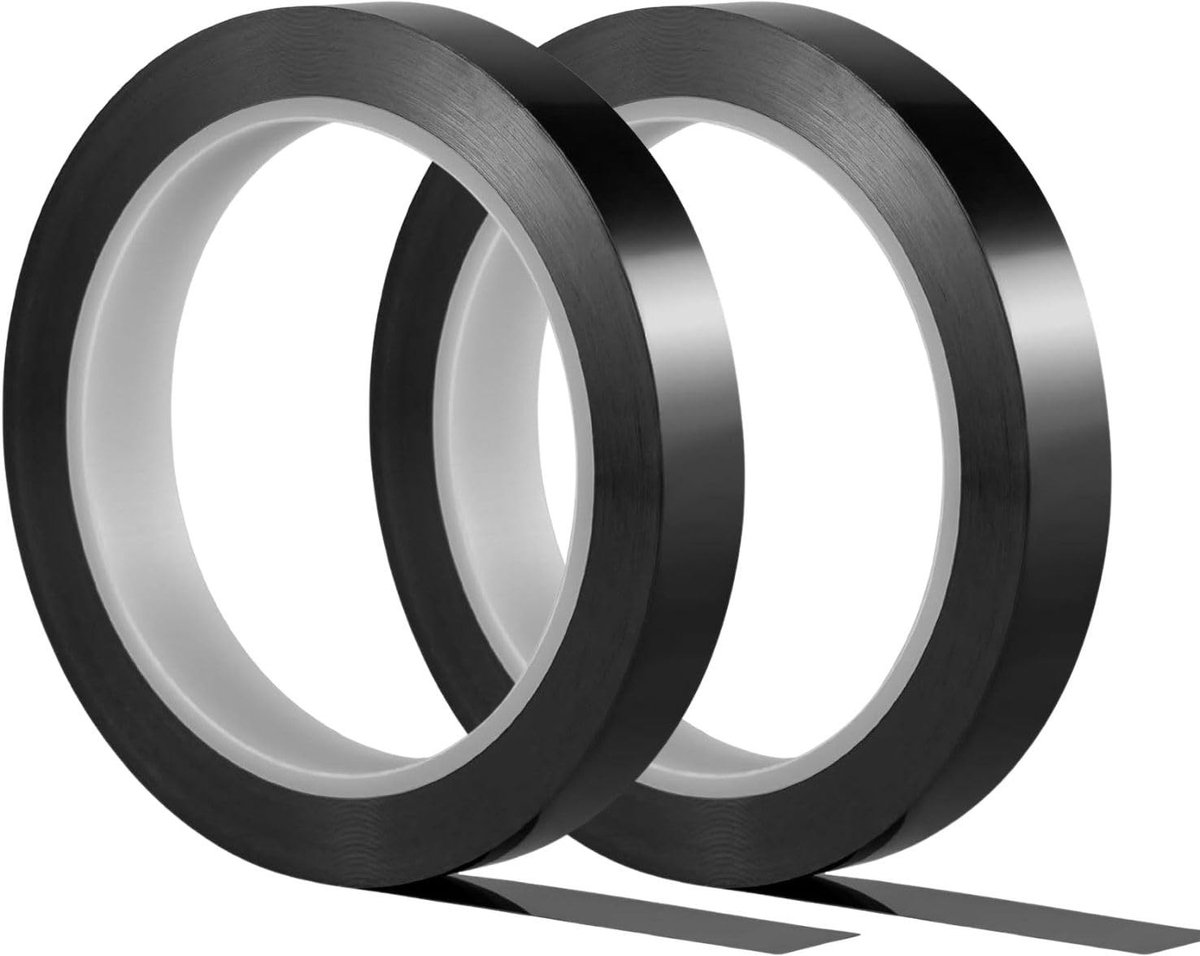 Isolatie Tape Zwart 10mm 66m voor Kabelmarkering en Elektrische Toepassingen - Flexibele Plakband voor Thuis en Werkplaats Reparaties