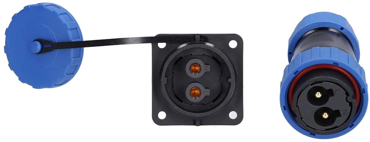 Waterdichte 4-polige stekkerverbinding, IP68, 250V, 45A, voor luchtvaarttoepassingen, robuuste connectoren voor buitengebruik