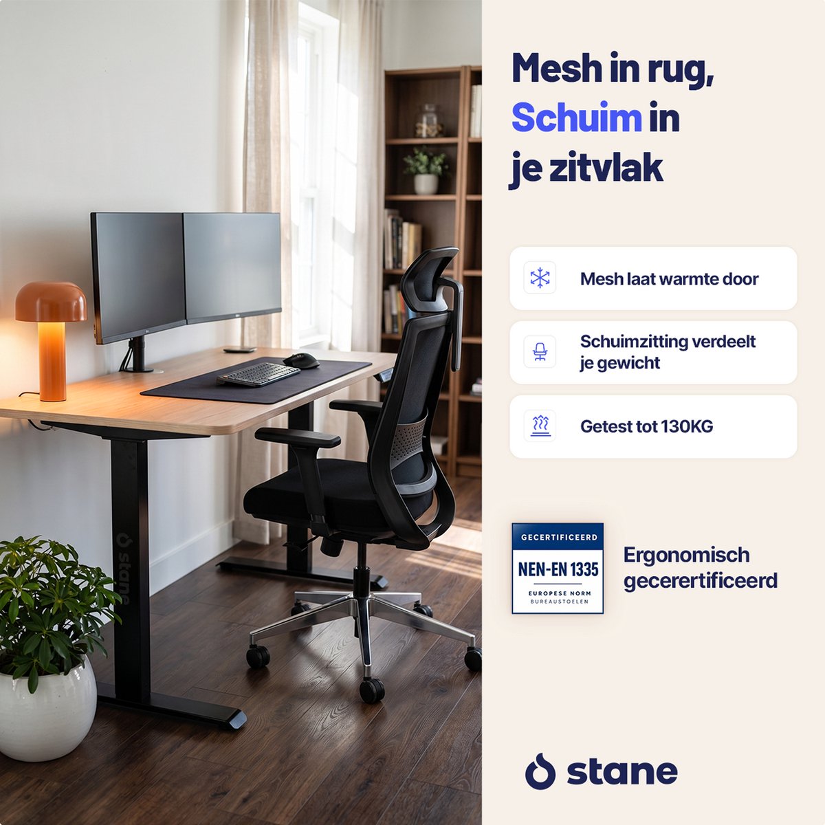 Stane Ergonomische Bureaustoel Office Chair - Bureaustoelen - afbeelding 3