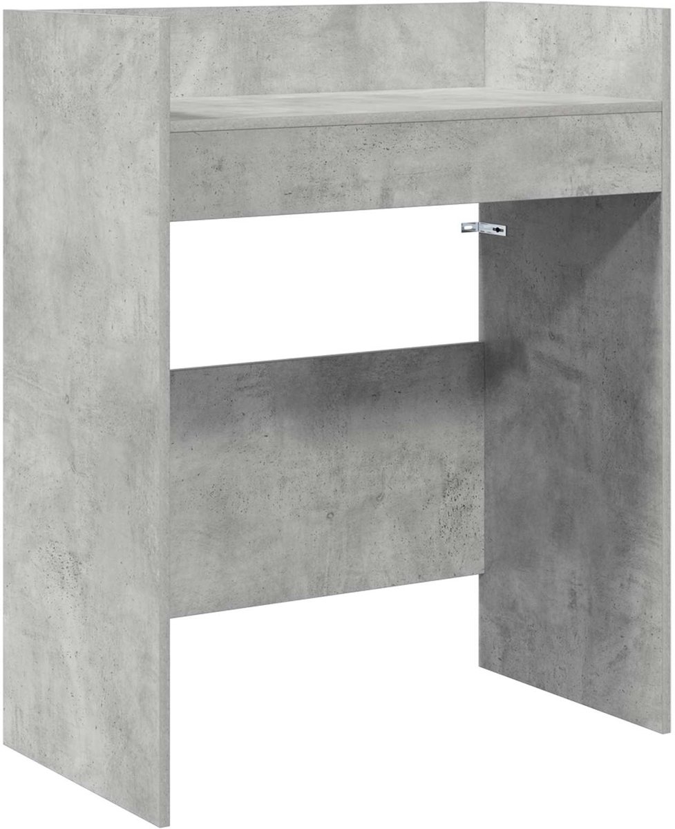 vidaXL DJ - Tafel - Betongrijs - 82 - x - 45 - x - 102 - cm - Bewerkt - hout