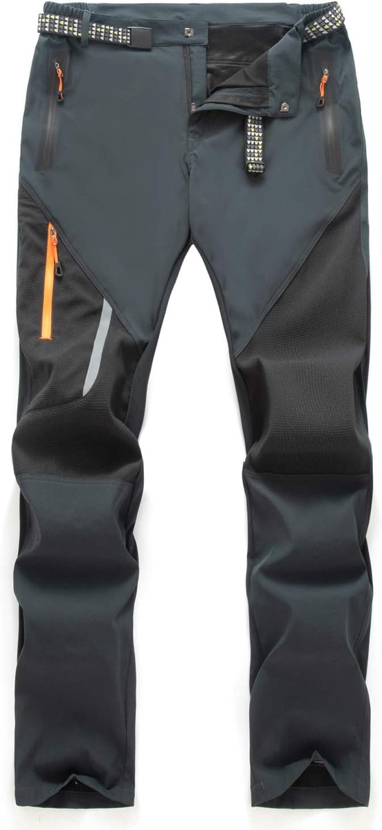 Softshell Lichtgewicht Wandelbroek Outdoor Stretch Sneldrogende Wandelbroek met Ritszakken - - L